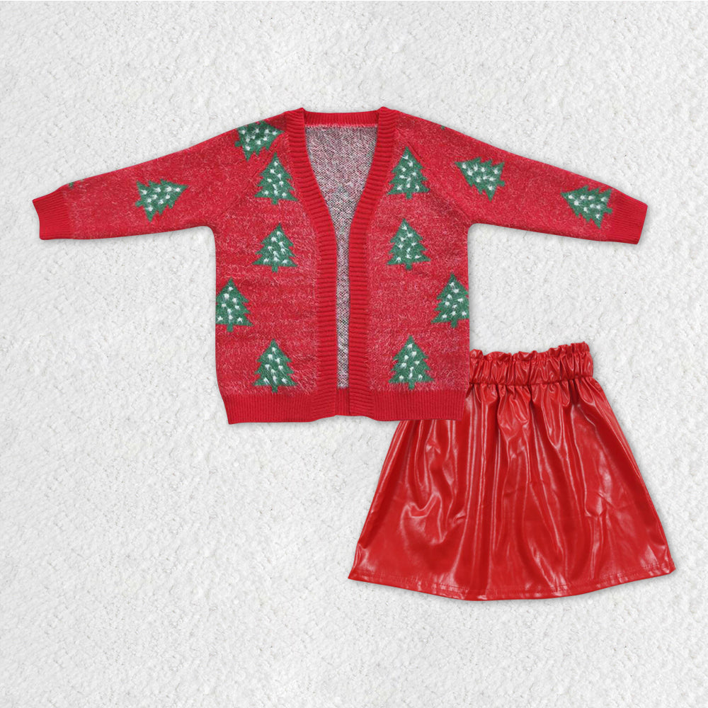 GLD0473组合 Christmas tree sweater skirt girl outfit 20231019