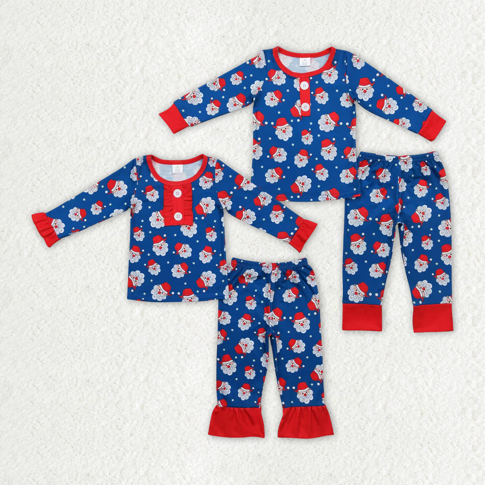 Bamboo Christmas santa BLP0551  boy pajamas outfit  202407 sibling RTS