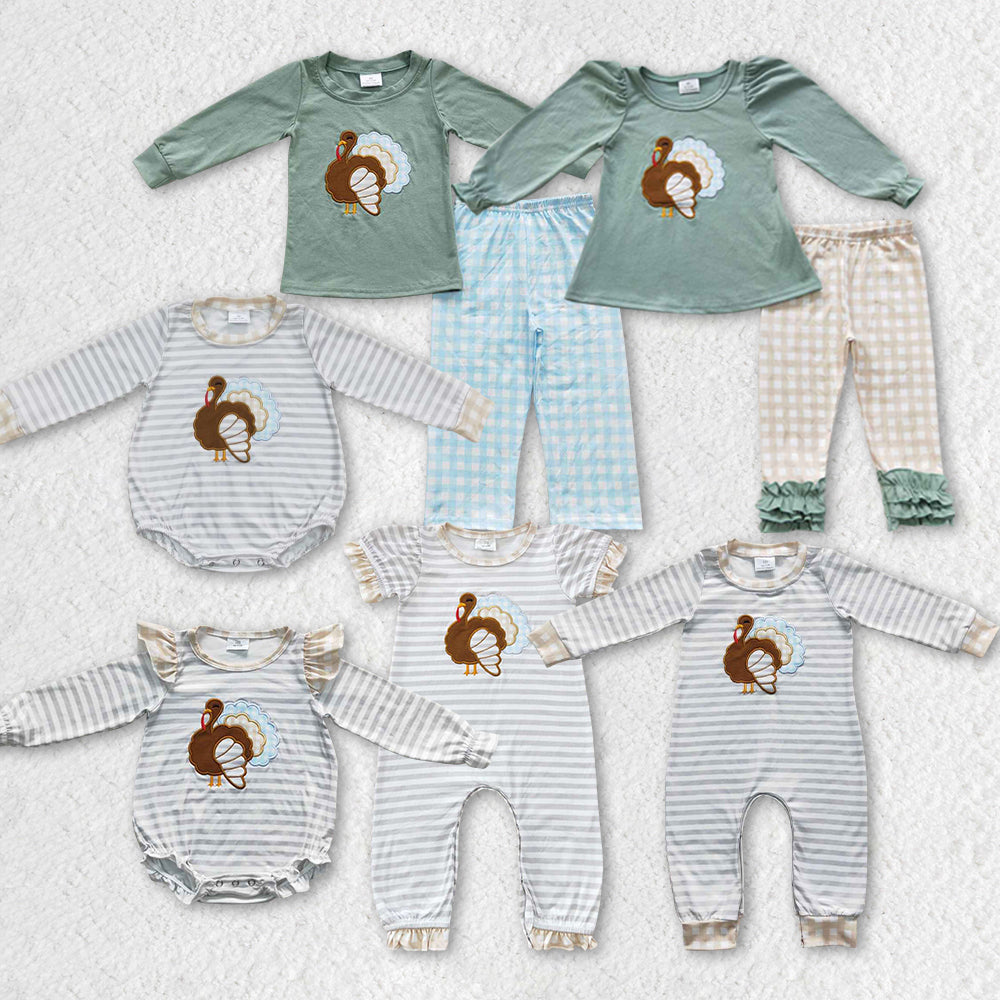 LR0427 RTS stripe duck long sleeve summer set boy romper 20230920