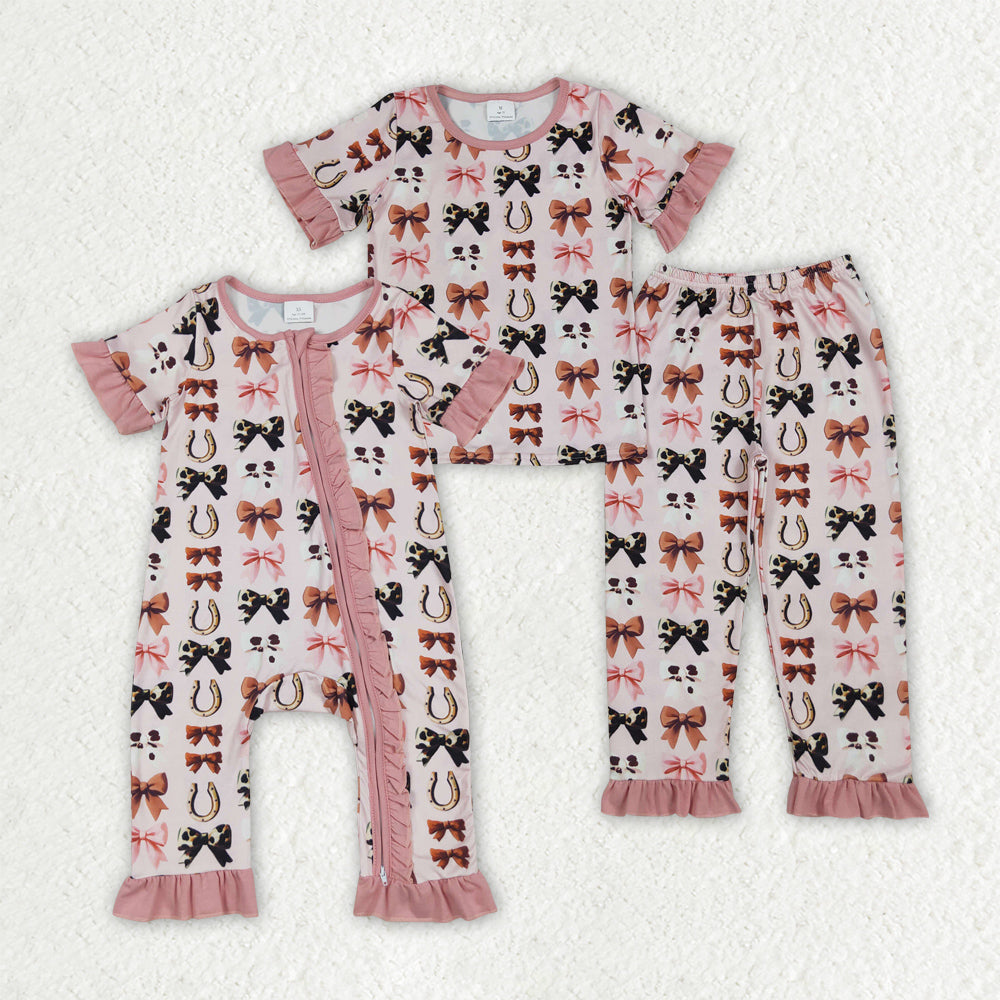 SR3116  bow girl summer romper 202507  RTS