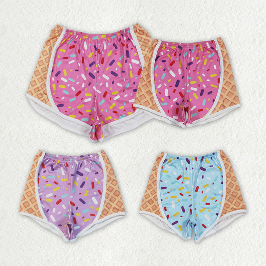 SS0570 Hot pink yoga butterfly shorts ice cream girl shorts 202506 RTS