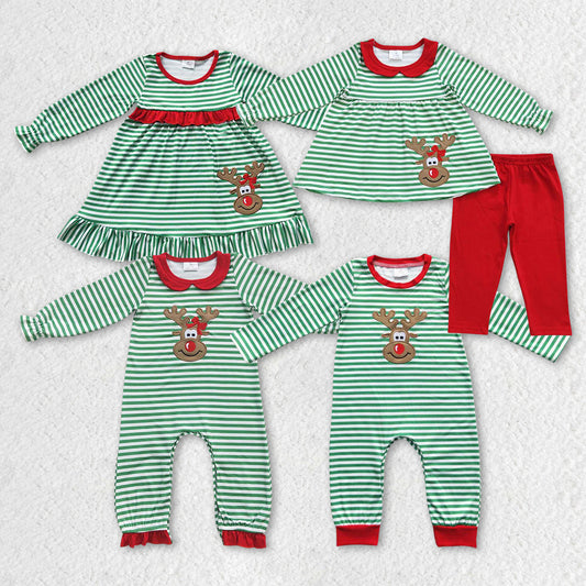 LR0338 RTS Christmas deer long sleeve boy romper 20230823