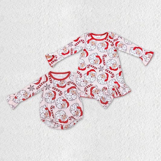 LR0607 western Christmas girl long sleeve boy girl romper 20231101 rts