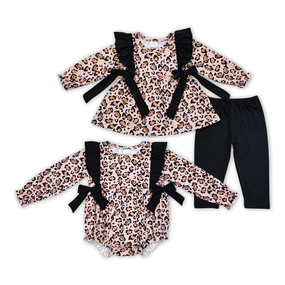 LR1071 leopard girl romper 202407  sibling RTS