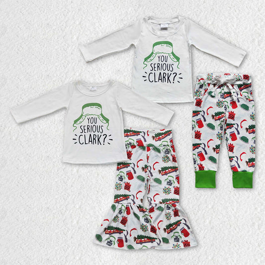 BLP0328 Christmas clark long sleeve boy pajamas outfit RTS 20230925