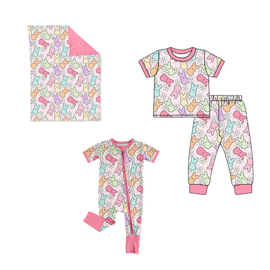 GSPO1761  bunny Easter preorder girl pajamas outfit 202410 sibling