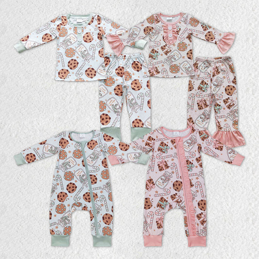 BLP0314 milk cookie long sleeve boy pajamas outfit preorder 20230920 RTS