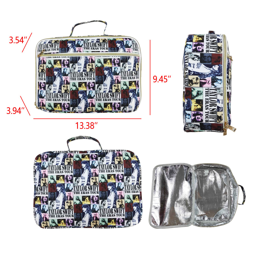 BA0237 sibling western Lunch box bow TS taylor swift ruffle pink bag 202407 RTS 13.38*3.94*3.54*9.45Inches（复制）