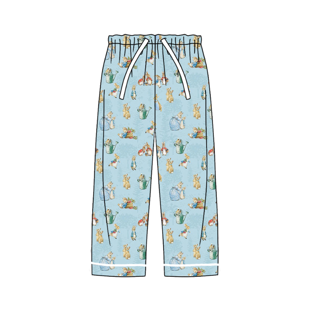 Preorder (moq 5) Men Clothes Vintage Rabbit Garden Print Long Casual Pants