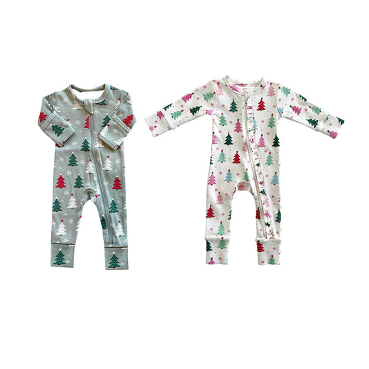 LR1225 Christmas tree girl romper 202406 preorder sibling