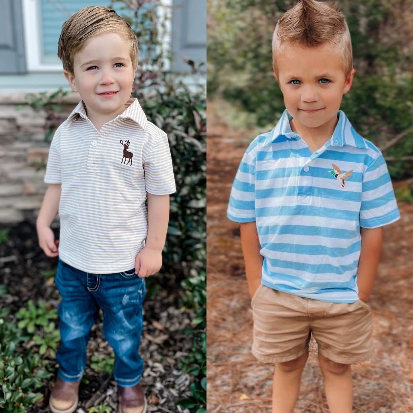 BT0338 short sleeve western duck top button boy shirt RTS 20231005