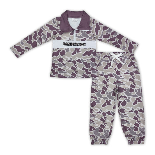 BLP camo sibling  boy outfit 202412 RTS（