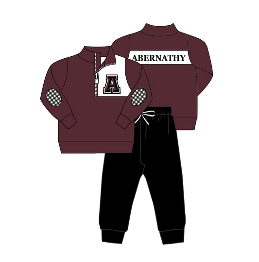 Abernathy team A jogger custom MOQ3 kids girl outfit