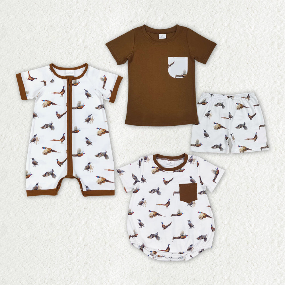 SR1657 duck boy romper 202406 RTS sibling