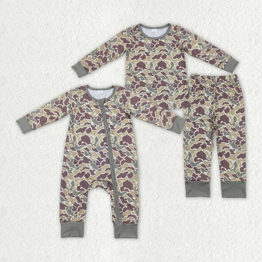 LR1451  BAMBOO Camo sibling LR1451 boy romper 202408 RTS