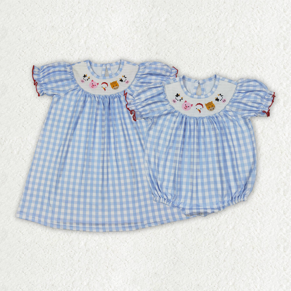 GSD2275- smocked farm cow girl summer dress 202506 RTS
