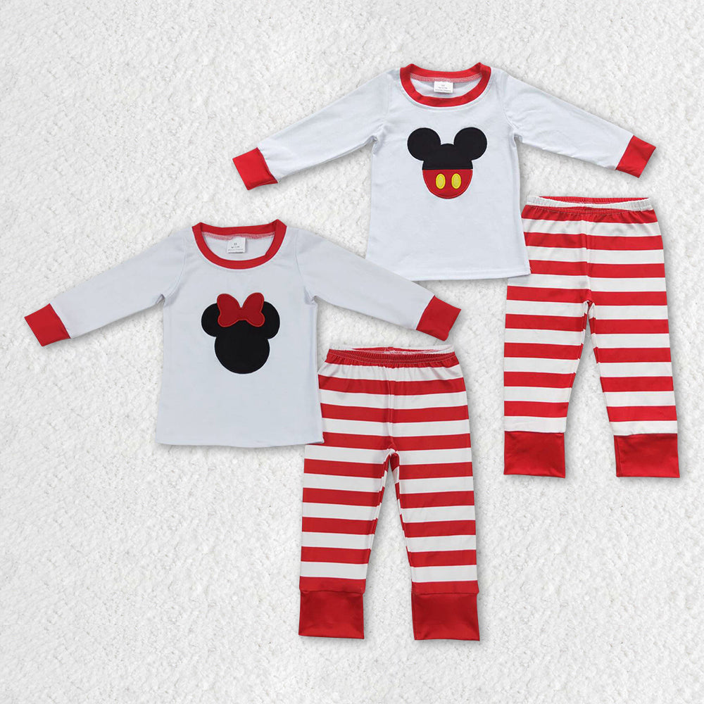 BLP0205 mouse cartoon embroidered long sleeve children boy girl outfit pajamas 20230830 RTS