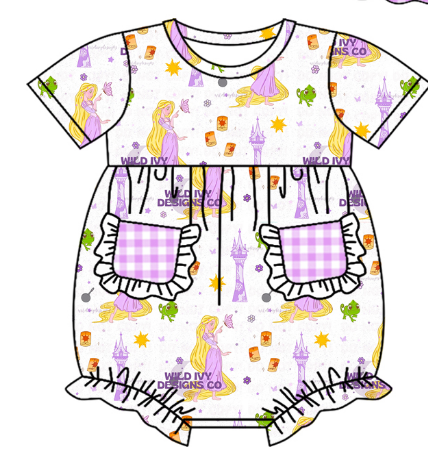 LR1 princess girl romper 202405 preorder