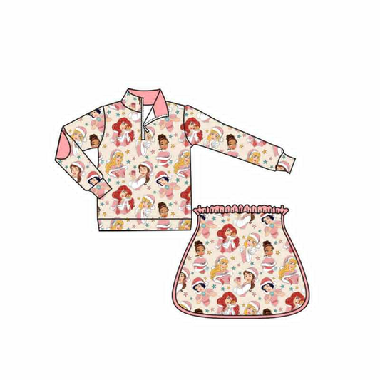 CUSTOM MOQ5 Yoga Christmas Pincess kids outfit Skirt 202508