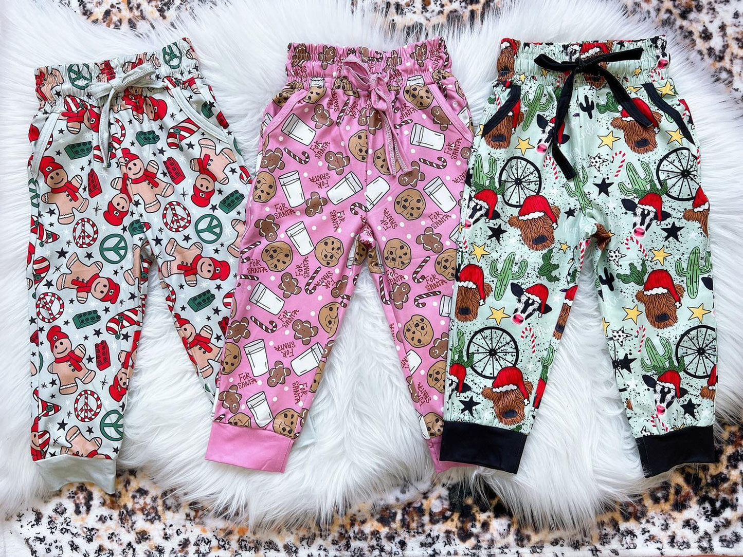 P0291 Christmas cow girl Jogger long pants 20230925 RTS