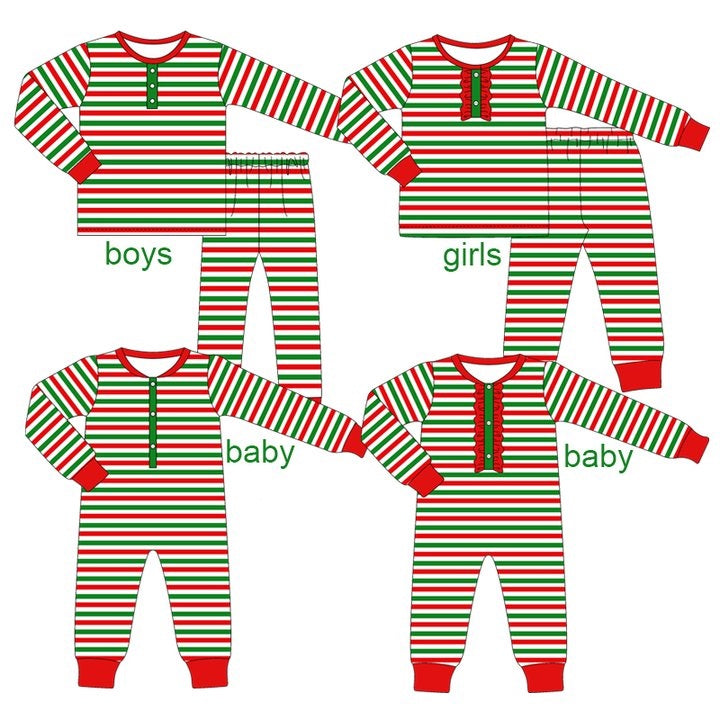 LR1721 stripe sibling  girl  romper 202408 preorder