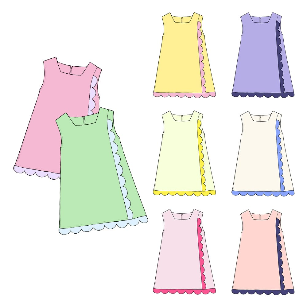 GSD4247 YOGA preorder  scallop girl dress ruffle 202619