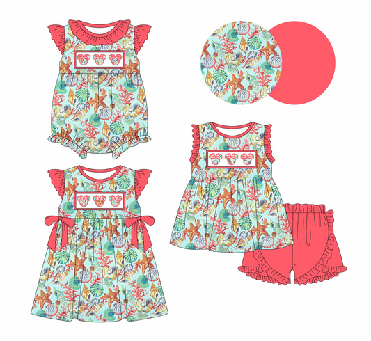 SR2706  preorder mouse bow  girl romper 202501（
