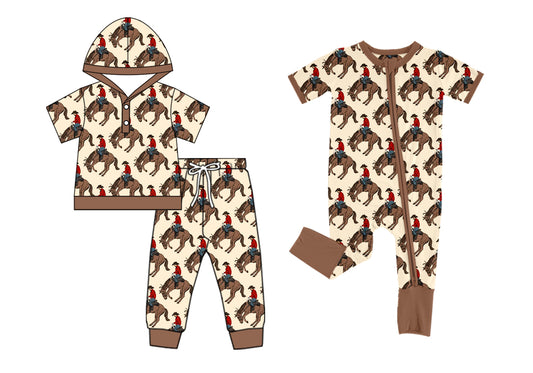 BSPO0569 cowboy hoodie boy sibling  outfit 202505 preorder