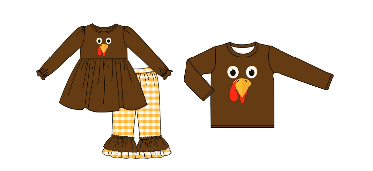 GLP1203 preorder turkey thanksgiving girl outfit 202405