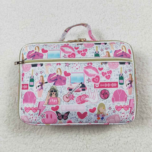 BA0235 sibling western Lunch box bow ruffle pink bag 202407 RTS 13.38*3.94*3.54*9.45Inches