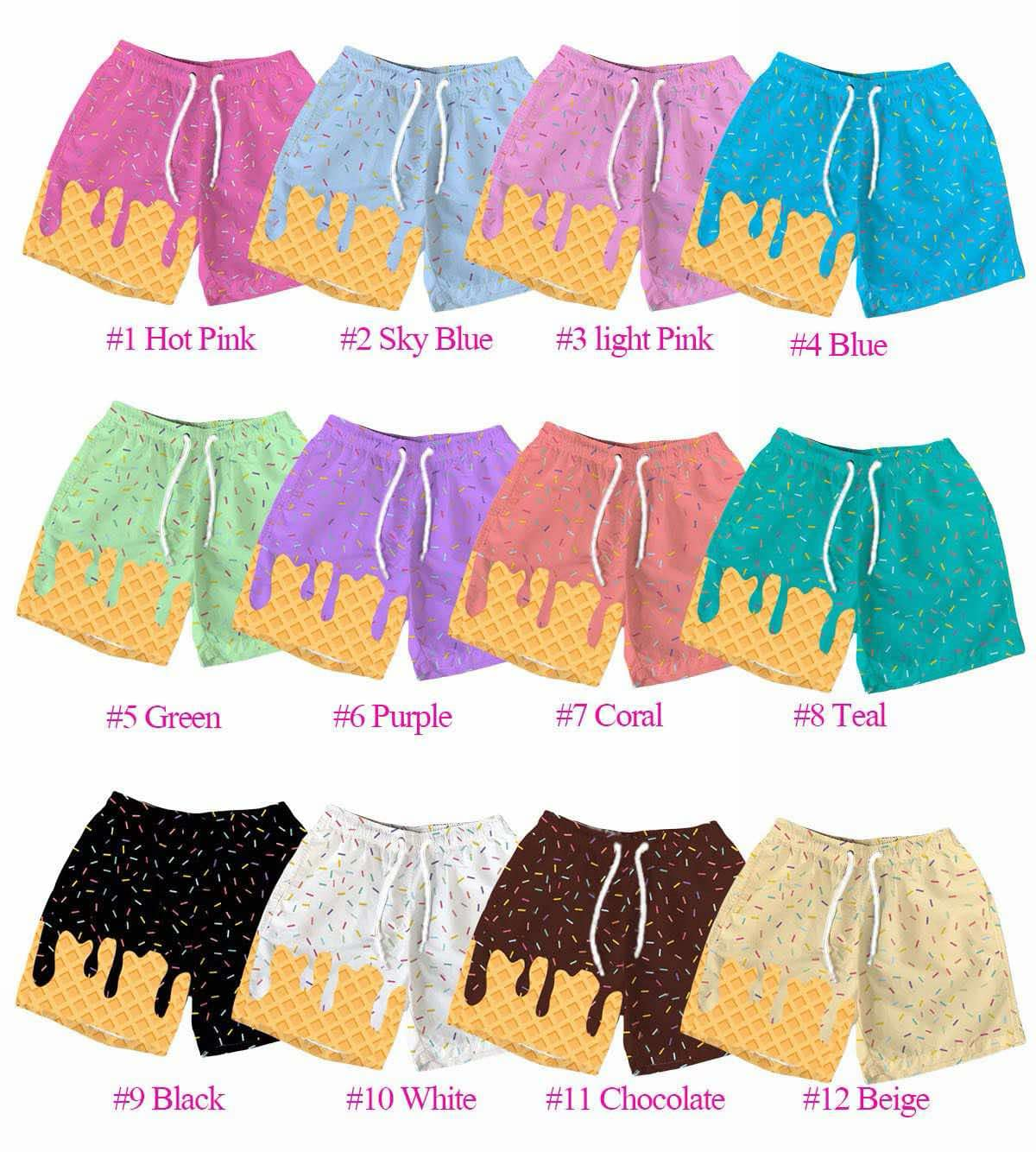 SS0627 yellow boy splatter ice cream drip shorts 202506 preorder