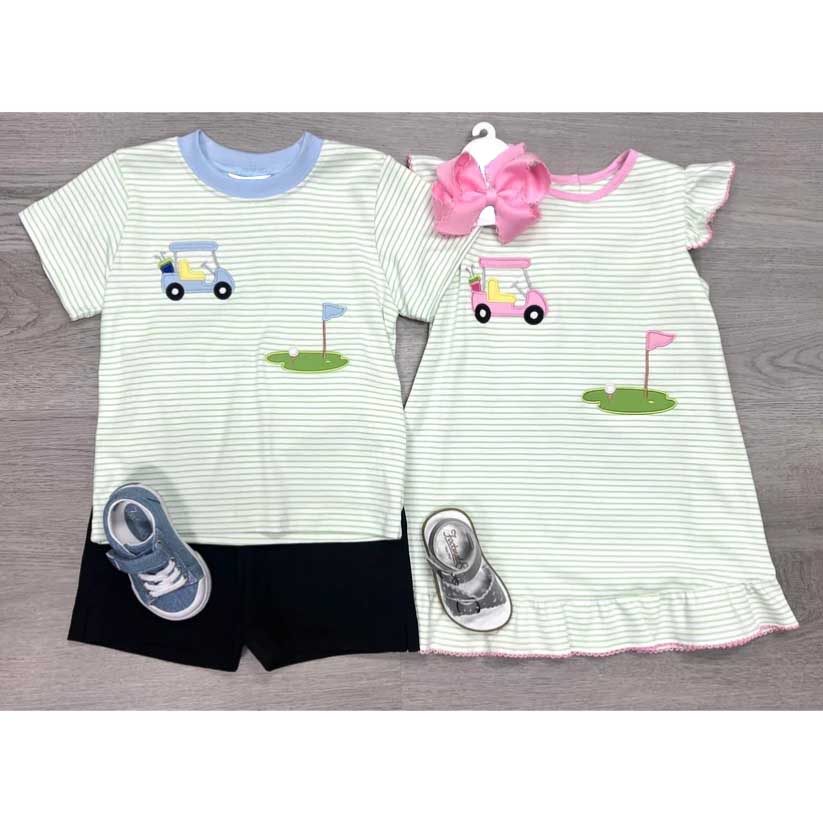 GSD1538 western golf short sleeves girl dress preorder 202411