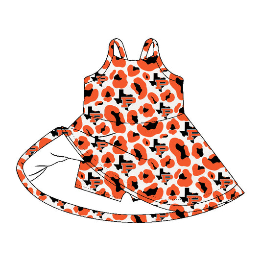 Leopard  P Team Custom MOQ5 yoga kids girl dress  202607
