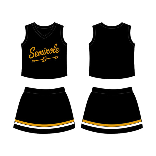 Black CUSTOM MOQ5 KIDS YOGA Athletic SEMINOLE COLLECTION girl outfit 202627
