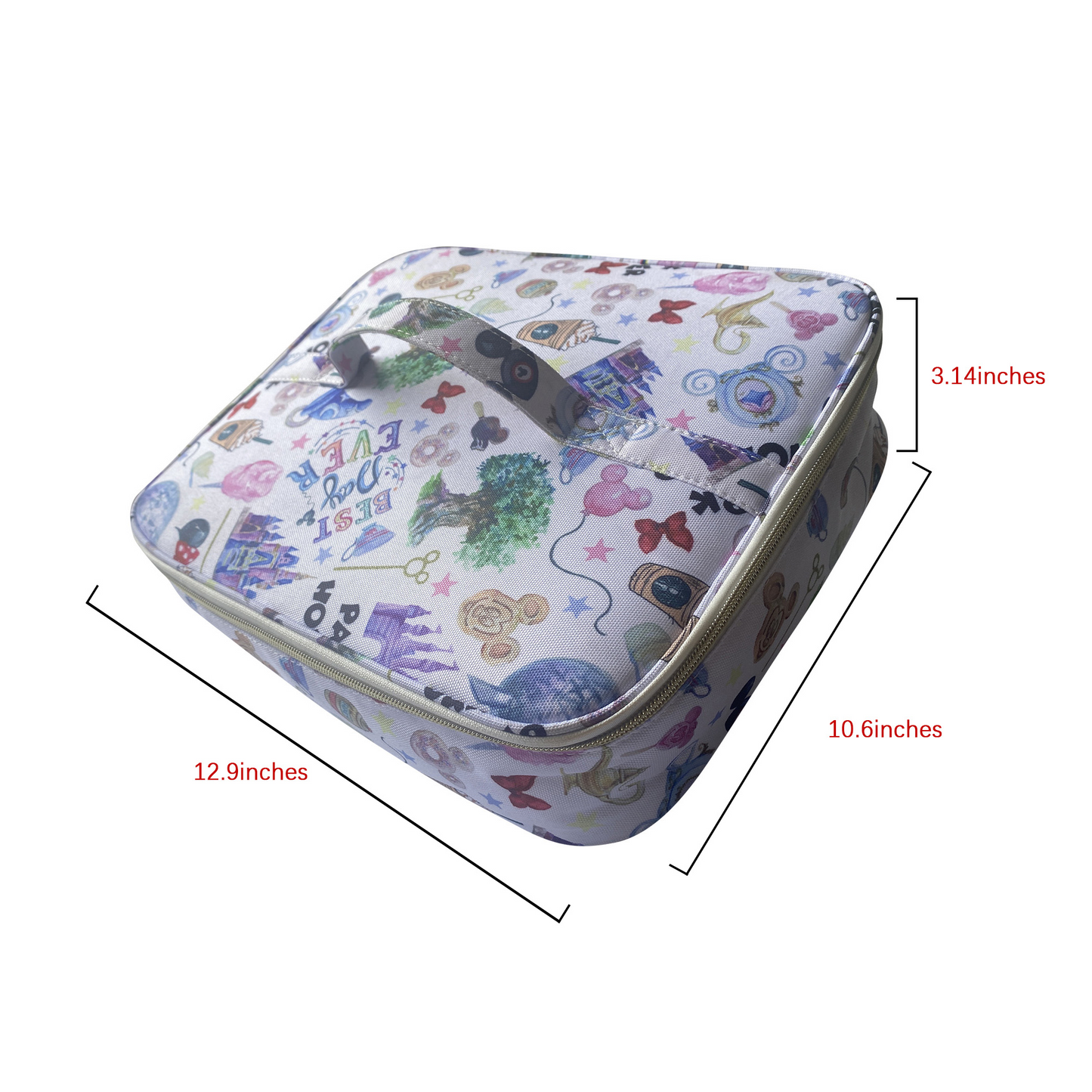 BA0096 western sibling cartoon RTS cat flower meal box bag Lunch box bag 3.14 *10.6*12.9inches