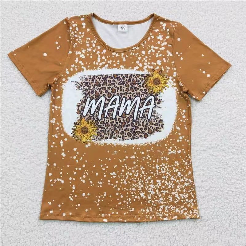 GT0099 Adult kids sunflower top shirt short sleeve mama & kid 20230615 RTS