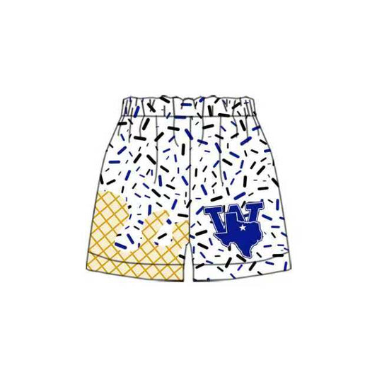 custom MOQ8  white and blue  Indian  Leopard butterfly shorts BOY shorts