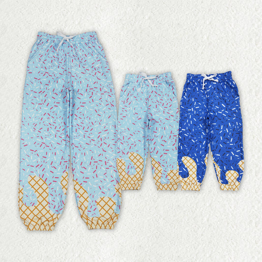 P0808  adult ice cream pants sibling Yoga jogger women long   RTS