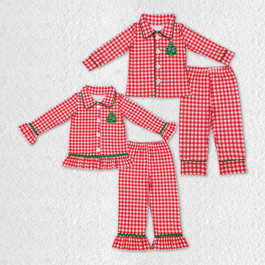 BLP0378 Christmas tree long sleeve boy pajamas outfit RTS 20231028