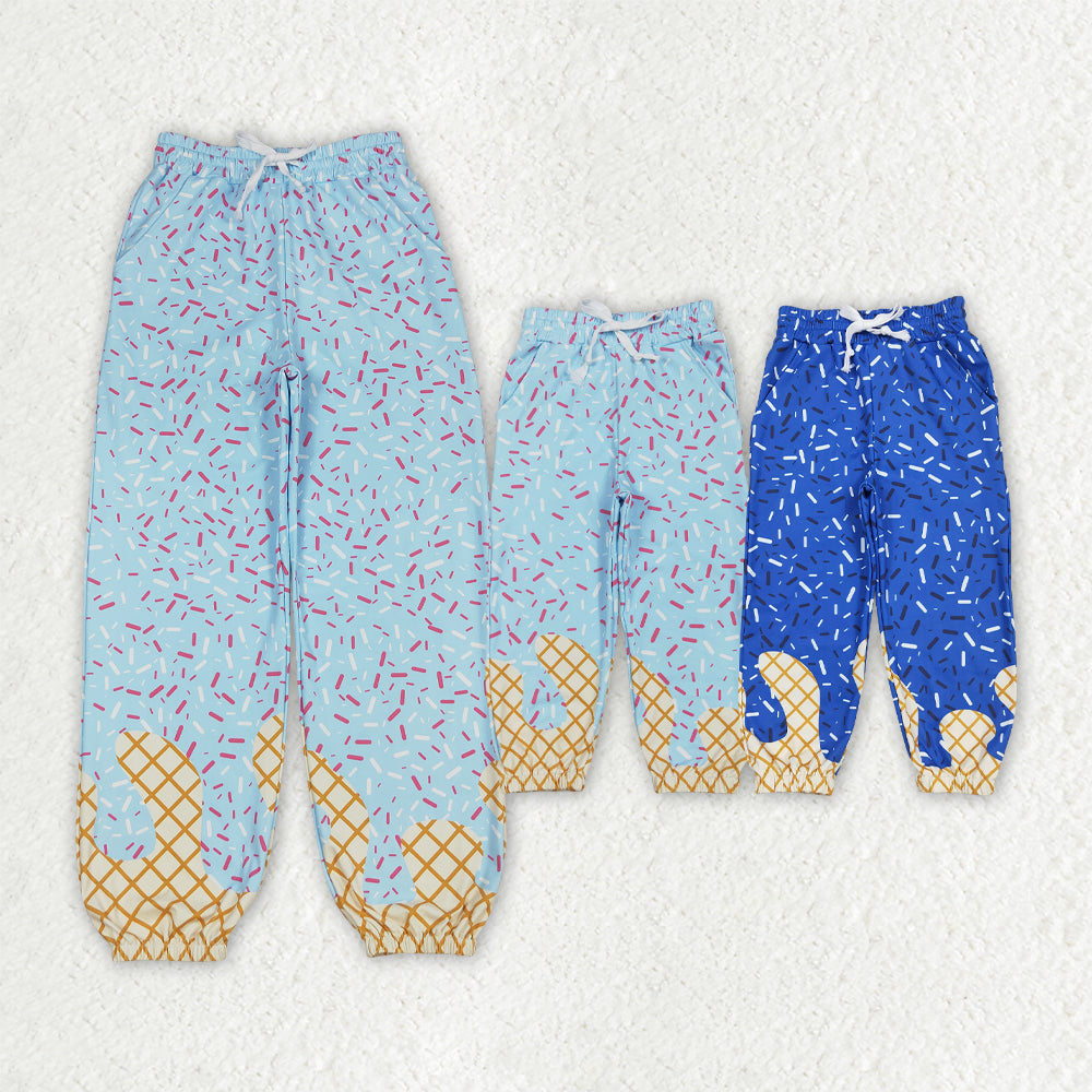 P0818 yoga Dark blue ice cream long girl bell pants 202509 RTS