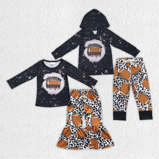 GLP0680 western long sleeve season touch down football girl pajamas outfit 20230828 RTS