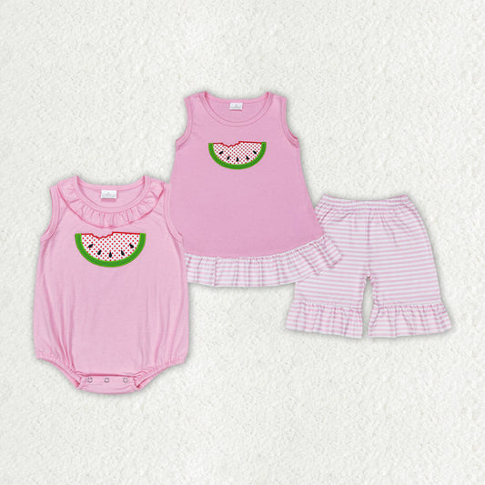 SR1649 embroidery watermelon girl  turtle 202406 RTS