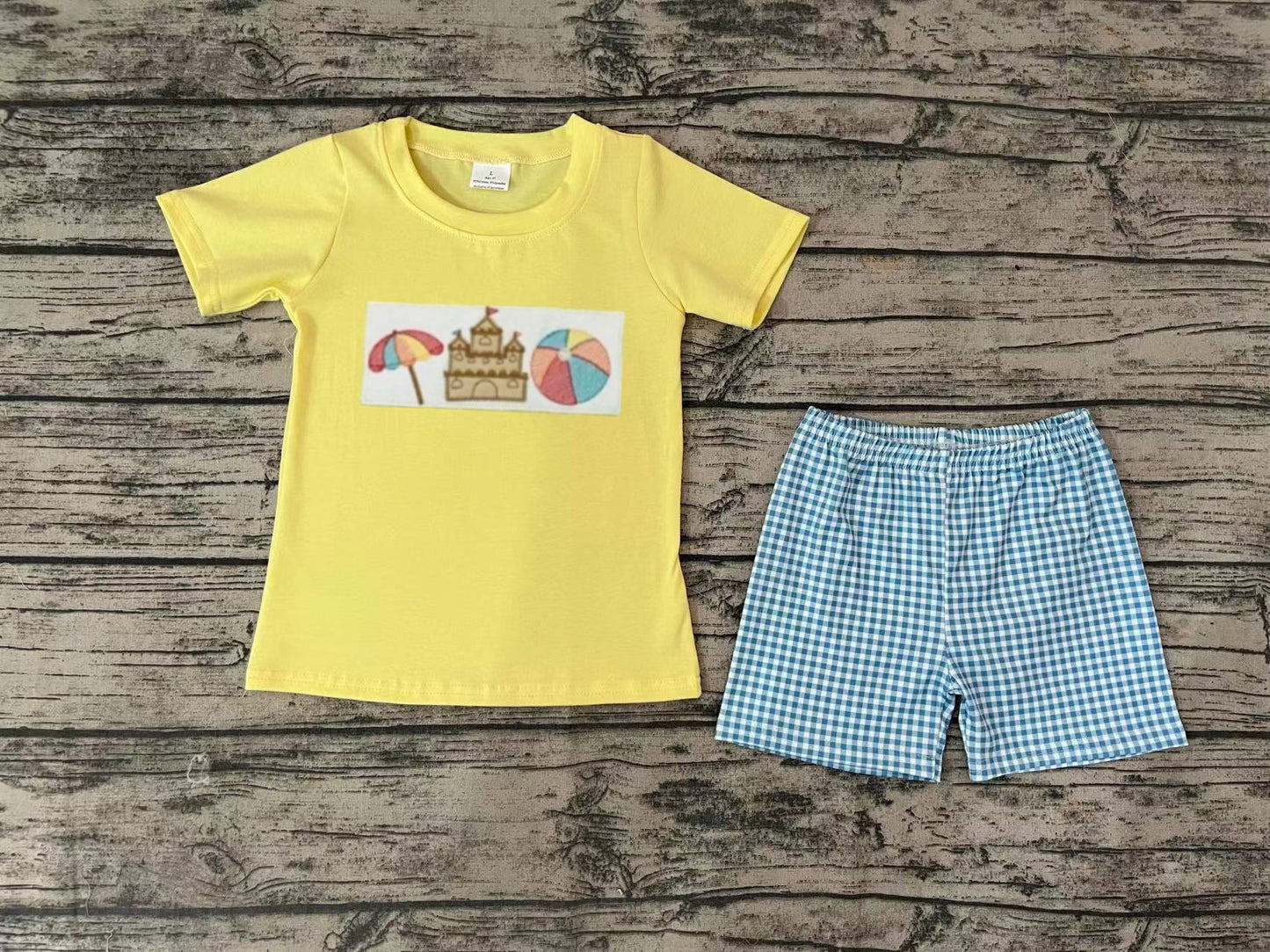 BSSO0247 short sleeve shorts beach umbrella summer boy outfit preorder 20230426