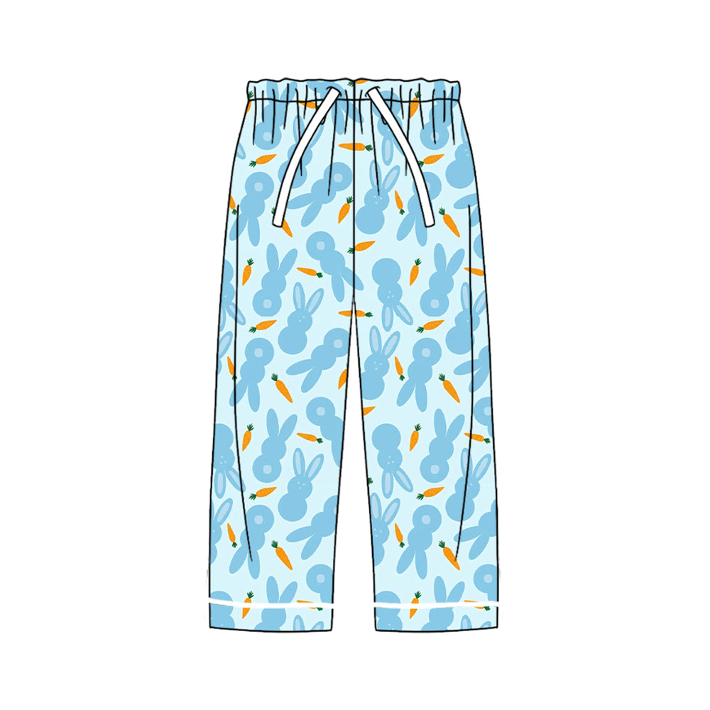 Preorder (moq 5) Men Clothes Light Blue Bunny Silhouette Carrot Print Long Casual Pants  今天 08:41