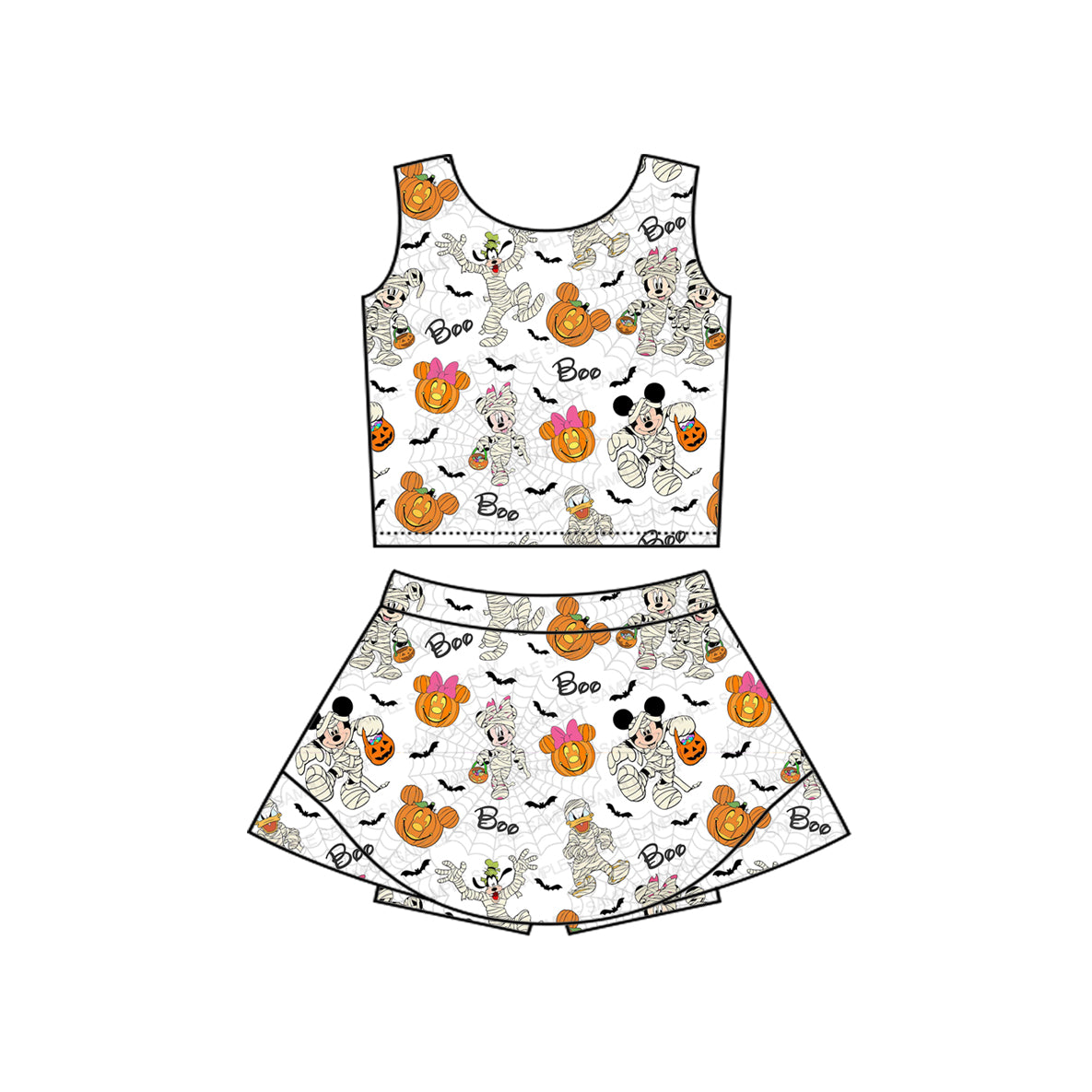 MOQ5 Custom pumpkin Halloween Yoga girl outfit dress 2025