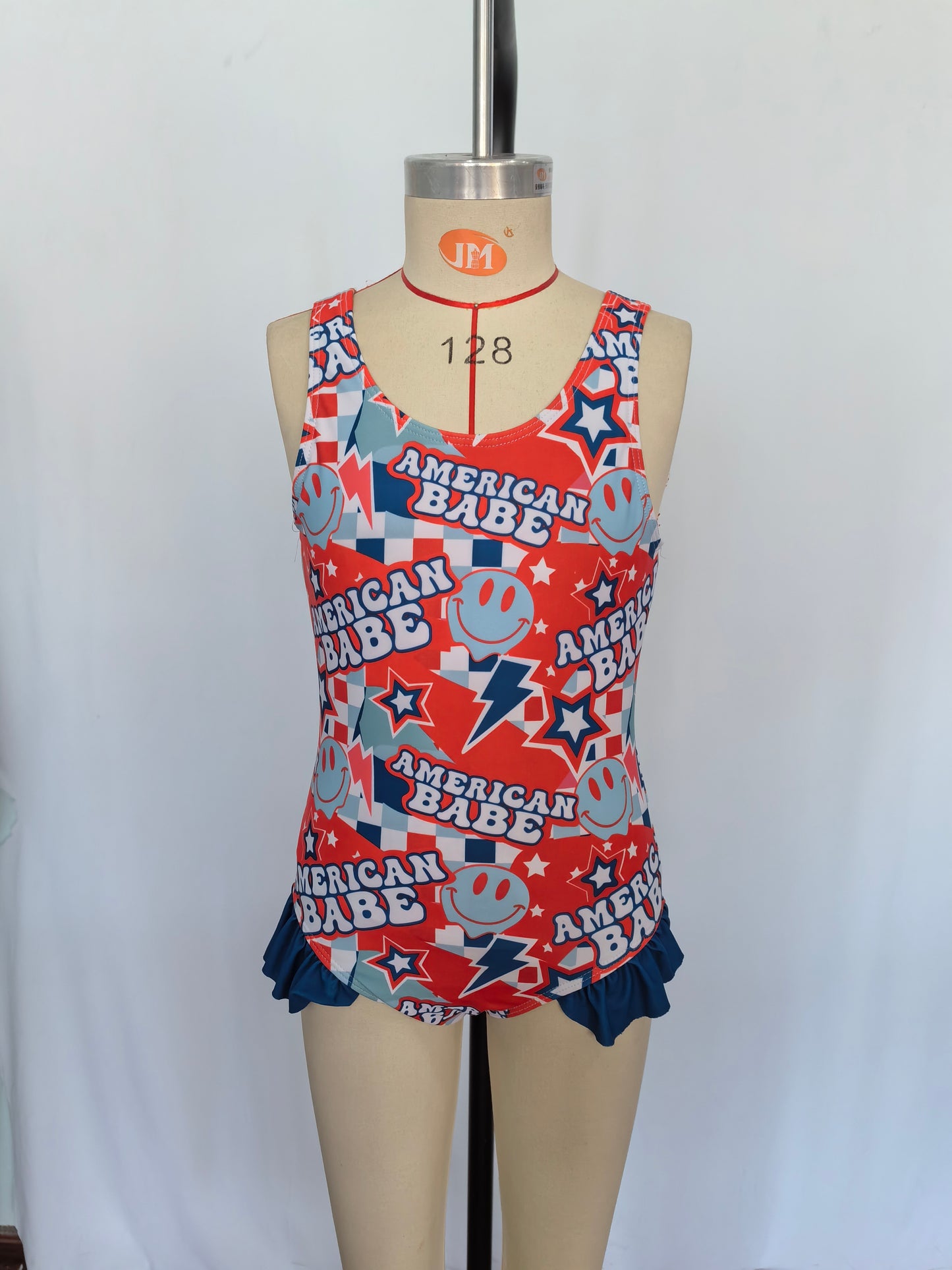 S0214 American babe girl swimming suit bathing suit 202406 rts