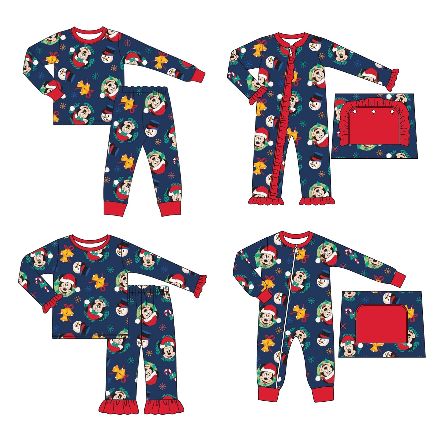 Christmas mouse sibling BLP0689 preorder boy pajamas outfit 202408 RTS