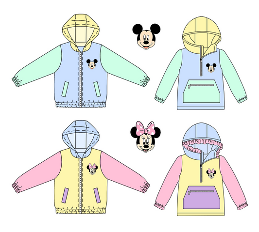 BT0765 preorder mouse zipper hoodie boy hoodie shirt top 202406