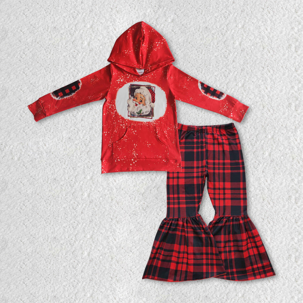 GLP0457 Christmas Santa long sleeve bell bottom girl long outfit 20230517 RTS