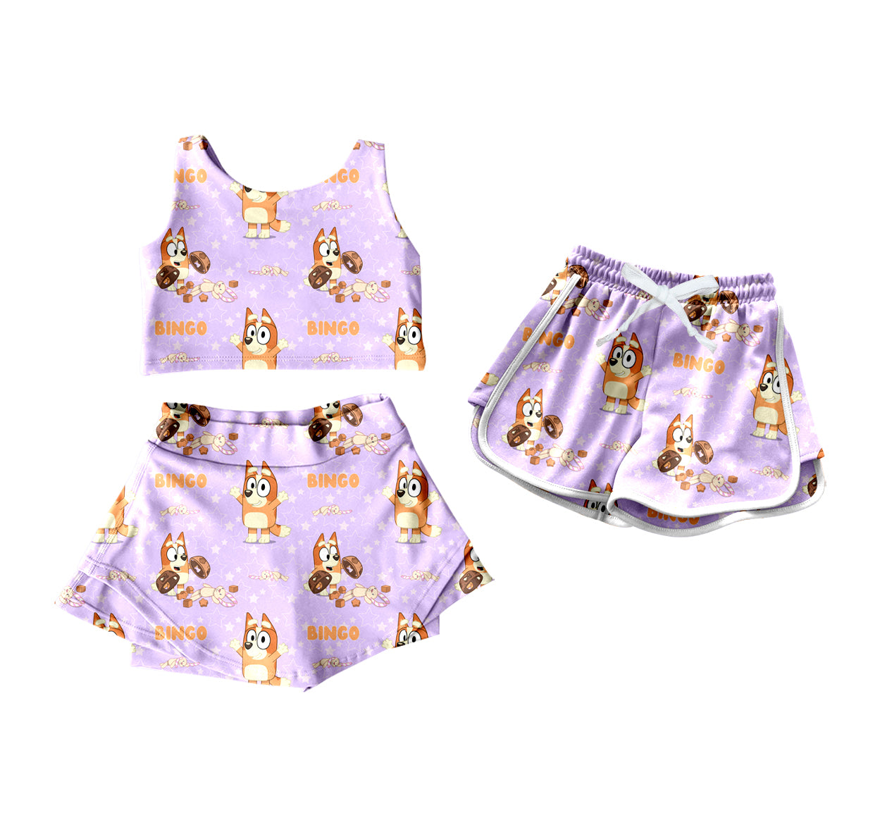 SS0605 bluey flowers girl kids shorts 202504 preorder